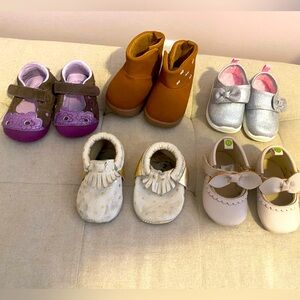 Baby girl fall/winter boots shoes bundle sizes: 2-3